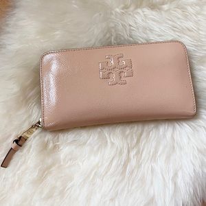 Tory Burch pink leather wallet